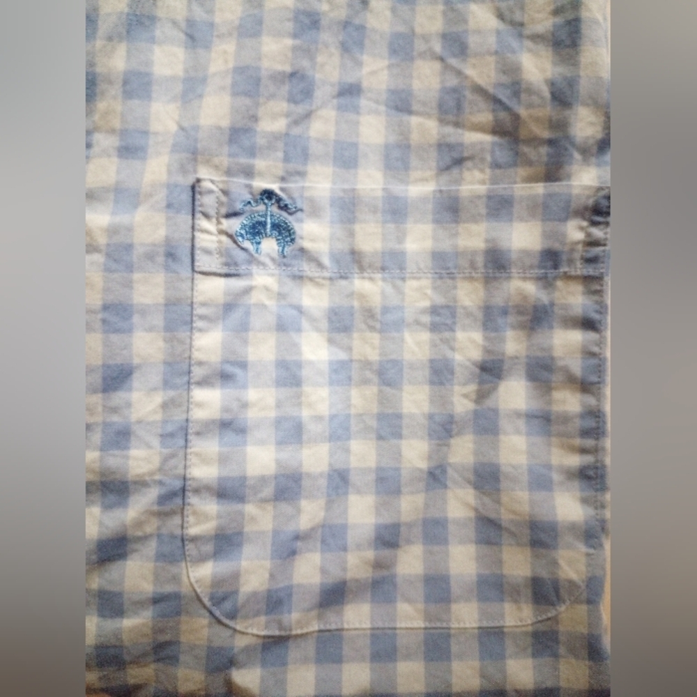 👕🧊 Brooks Brothers Blue Sky Check Shirt